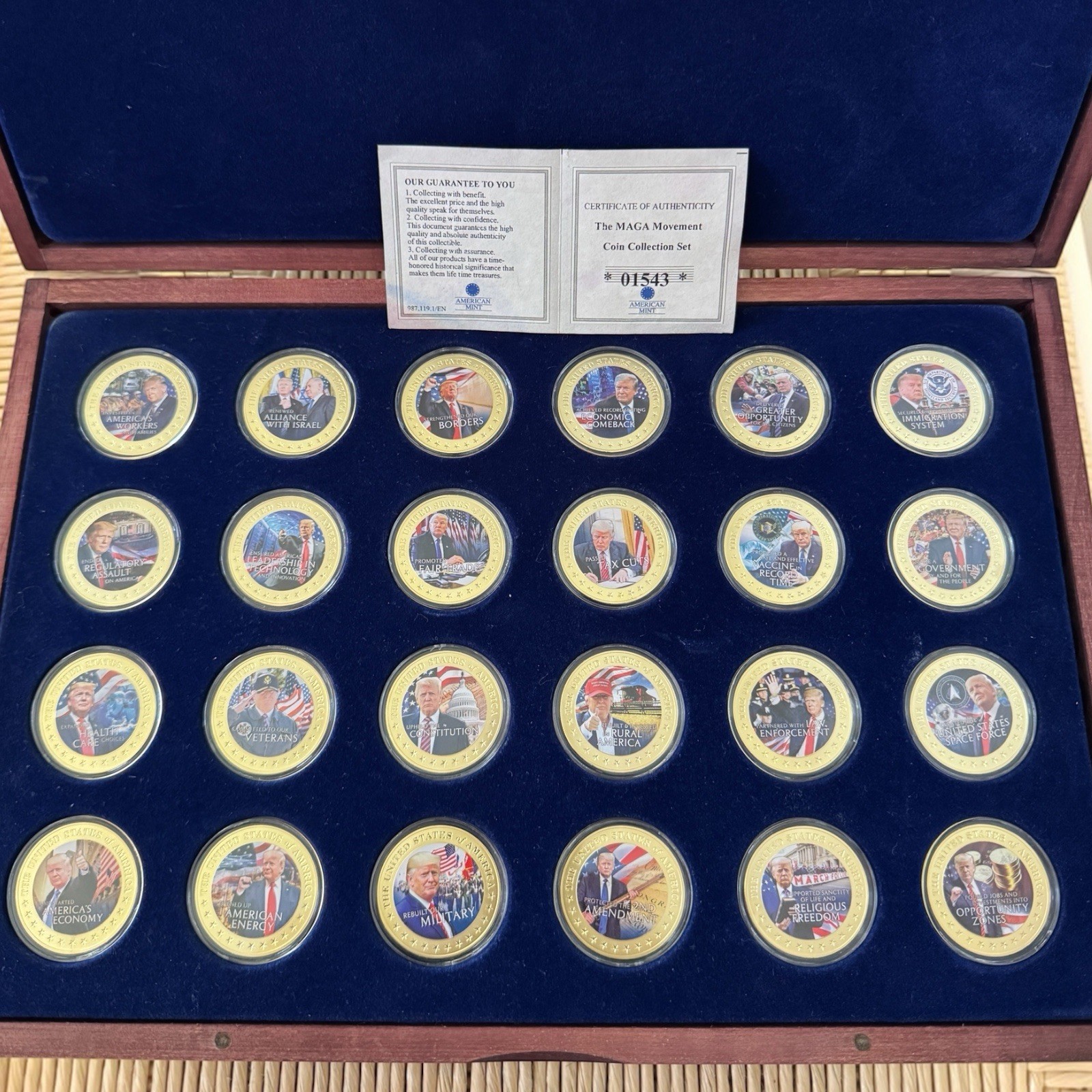 American Mint 2021 The MAGA Donald Trump 24-Piece Coin Collection Set