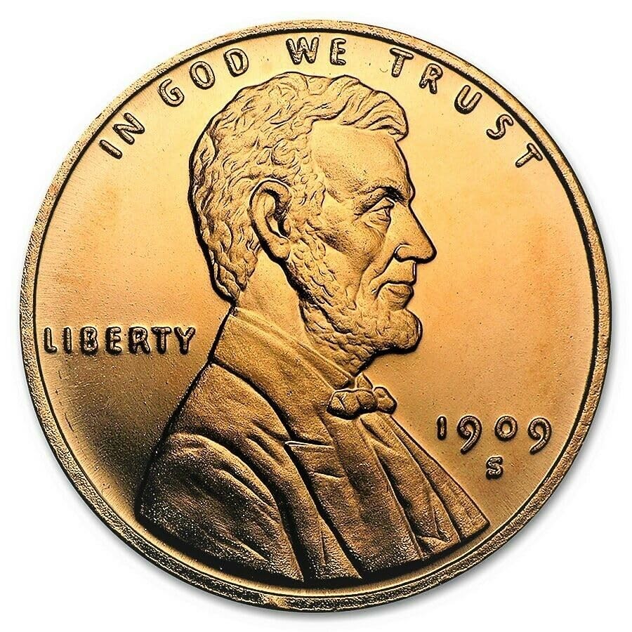 1 oz Copper Round.999 Pure Lincoln Wheat Cent Collectible Coin