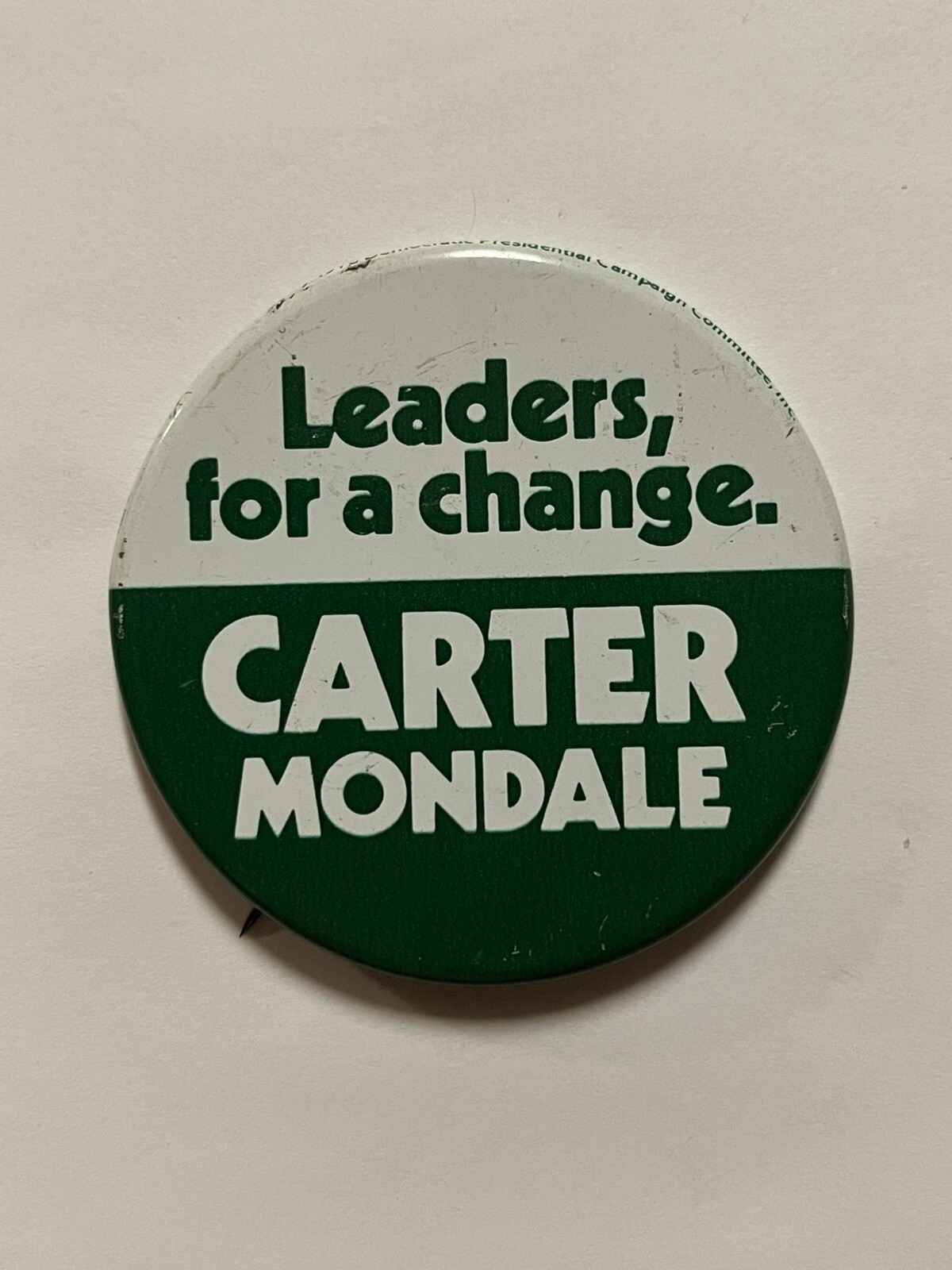 1976 Leaders For A Change Jimmy Carter Campaign Button
