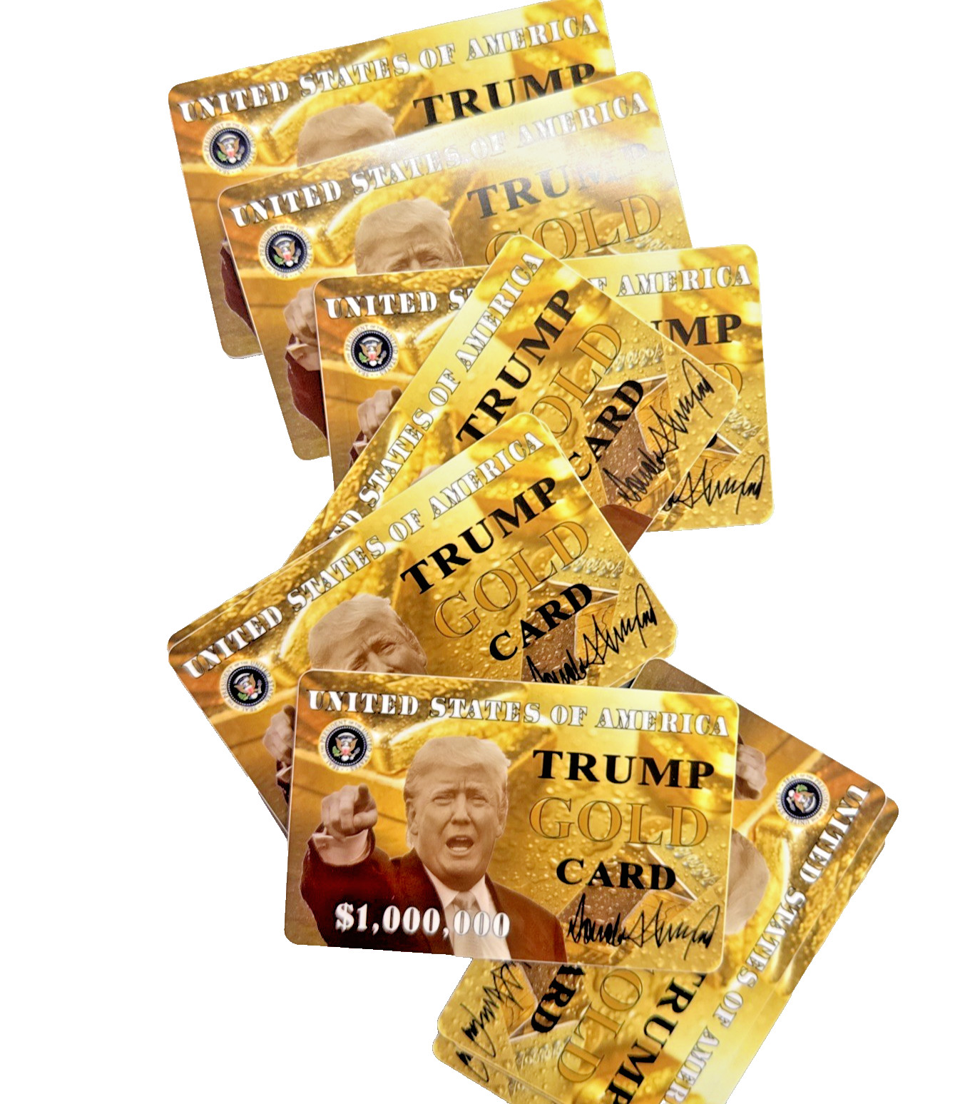 Donald Trump GOLD CARD ID Card Plastic US Citizen ICE MAGA Funny Gift Prank