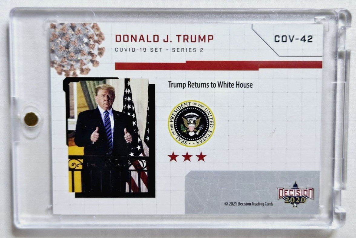2021 Decision #COV-42 Donald Trump Returns To White House Card Rainbow Foil /10