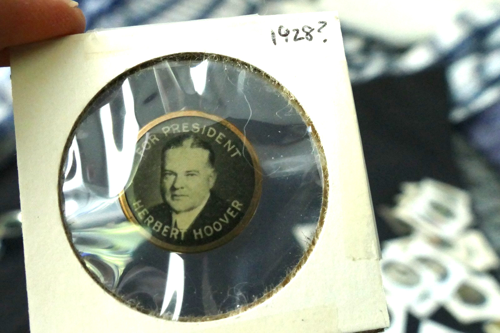 1928 Herbert Hoover For President GOP Campaign Collar Button Shirt Stud