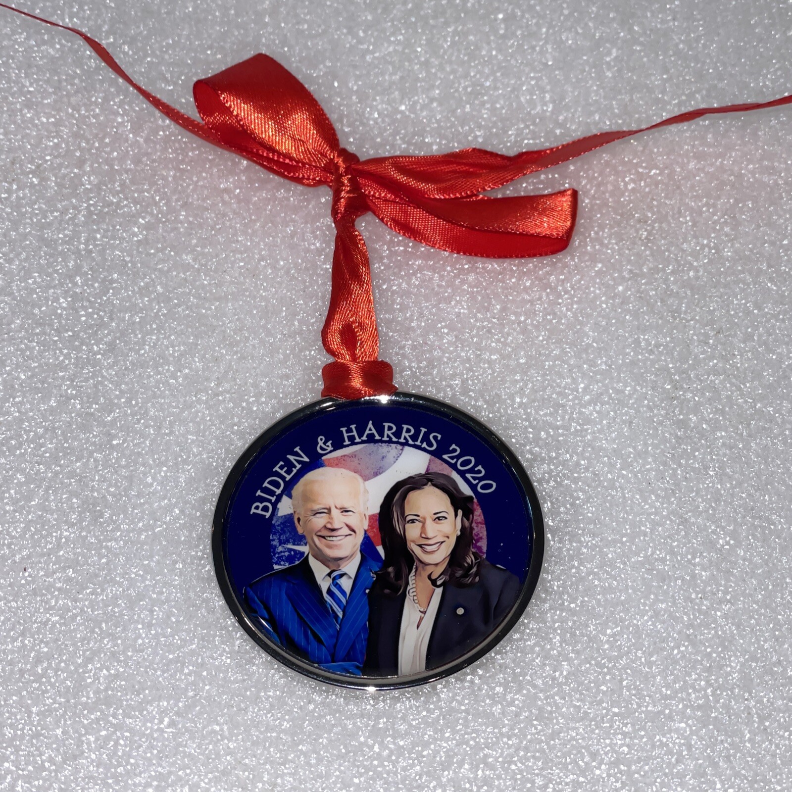 Biden Harris Election 2020 Keepsake Metal Ornament.