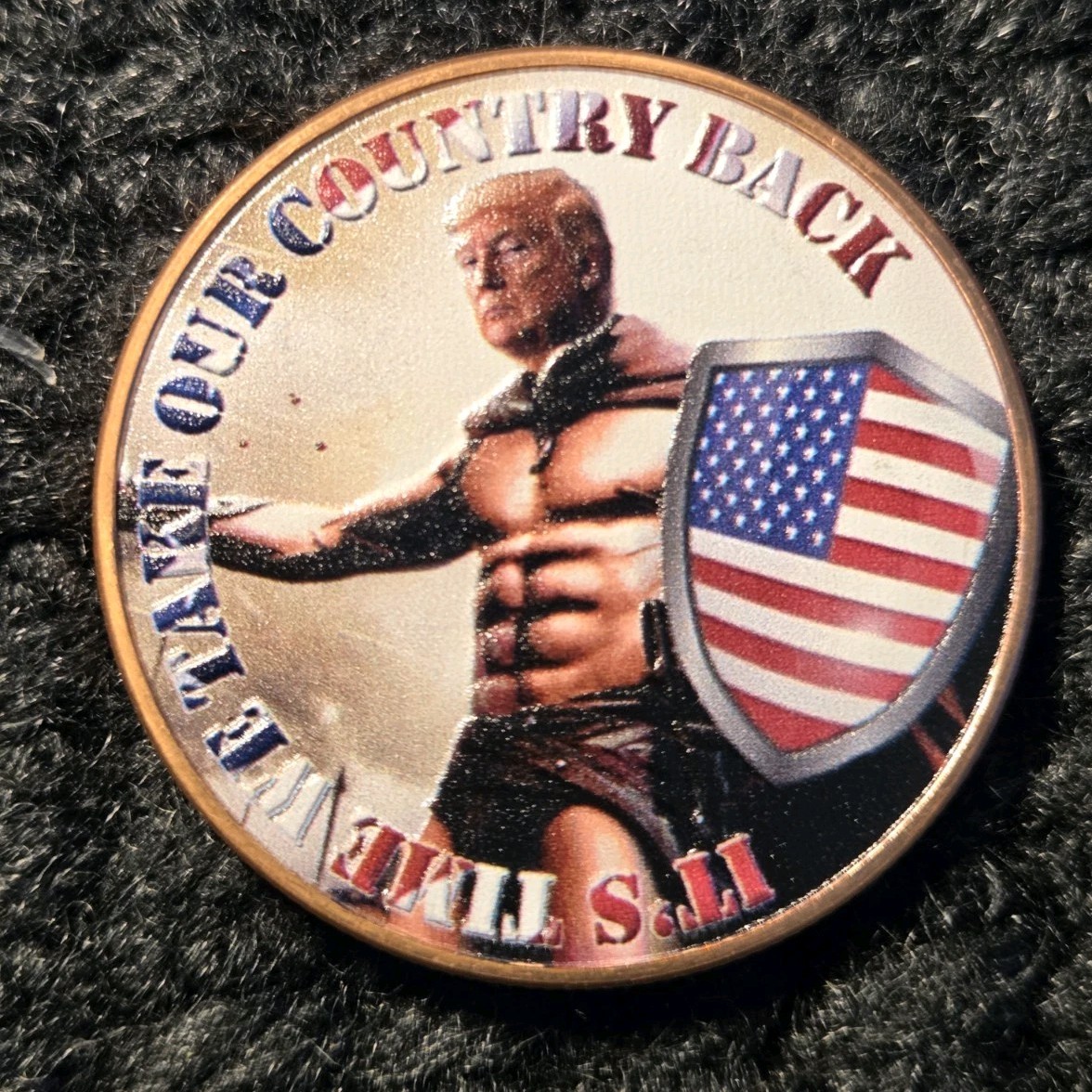 Coloriz 1 oz Copper President Donald Trump Coin Fine .999 Round w/American Eagle