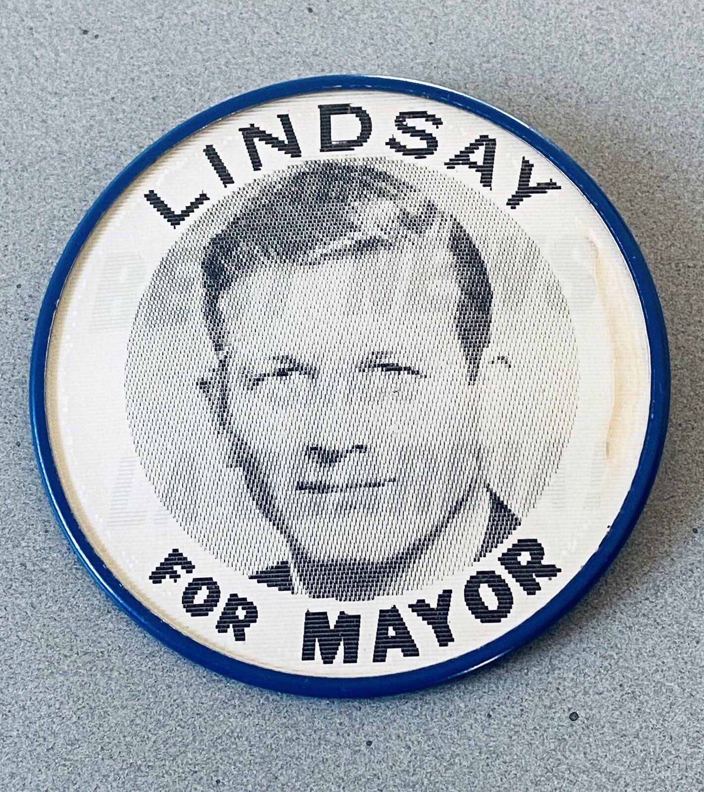 1965 John Lindsay For NYC Mayor Political Campaign Vari-Vue Flasher Button Pin