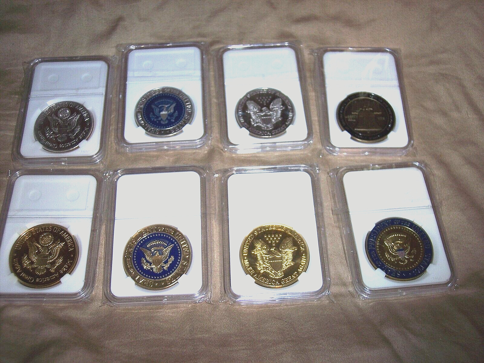 8 President Trump Coin Set Dont Tread On Me Coin Trump Coin Slab Trump Novelty