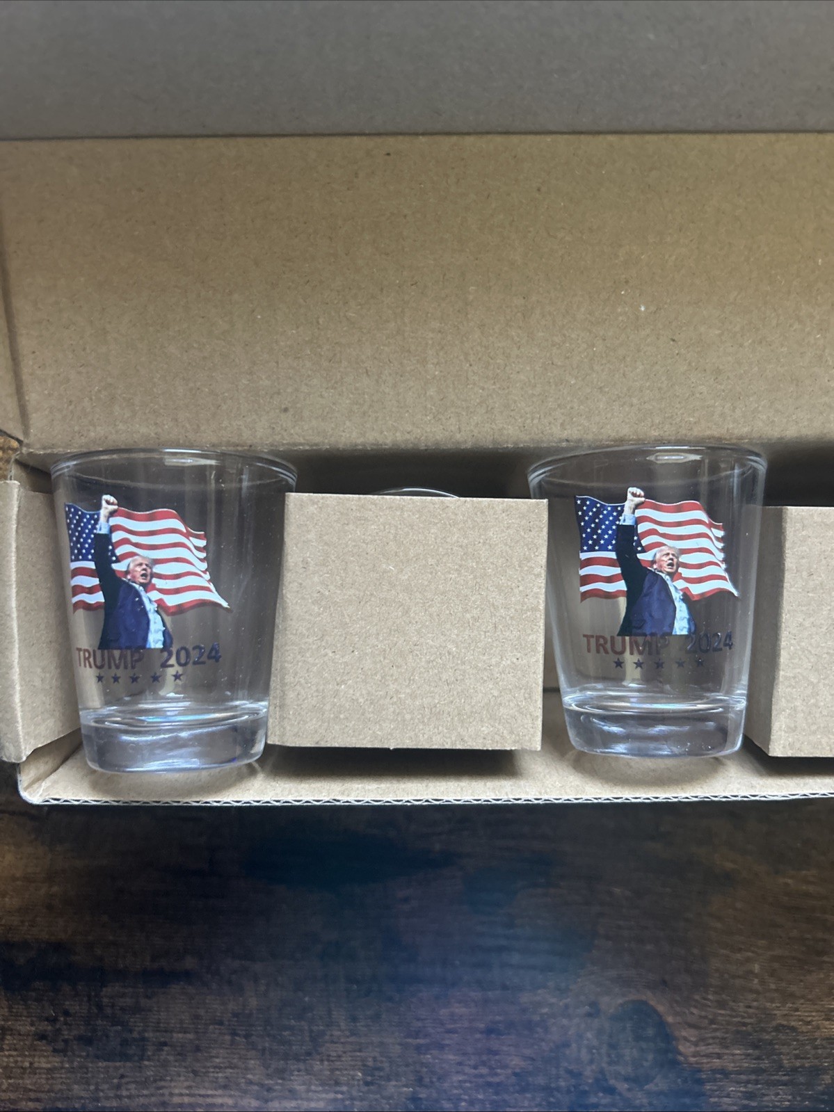 4Pc Trump Shot Glass Set 2025 ~ Trump 2024 ~ Never Surrender
