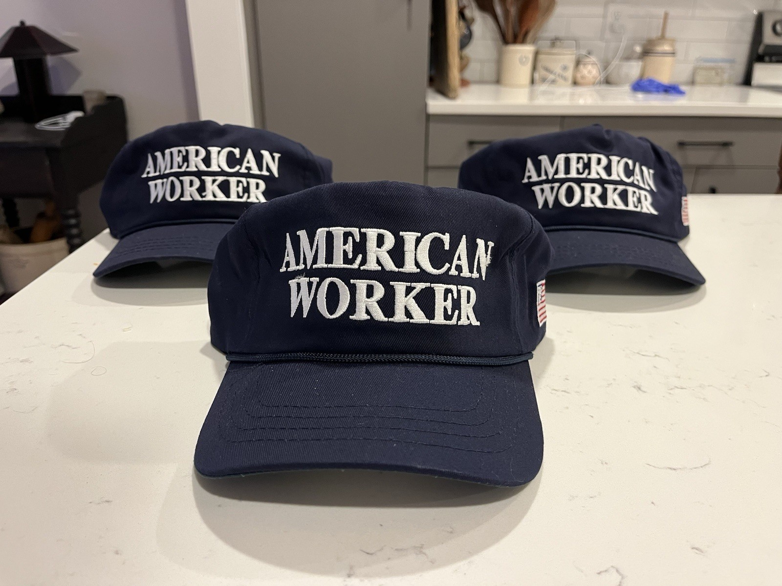 Donald J. Trump Make America Great Again Hat American Worker 2020. RARE!