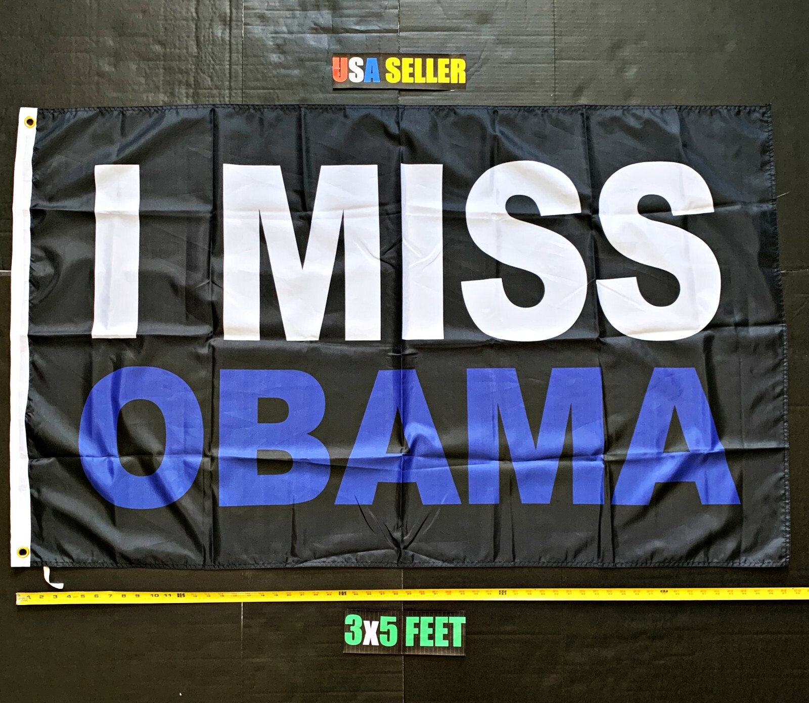 Barrack Obama 2020 Flag FREE FIRST CLASS SHIP I Miss Obama USA Sign Poster 3×5′