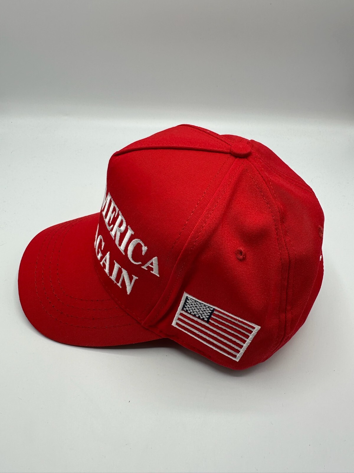 Authentic Cali-Fame MAGA 45-47 Trump Red Made In America Trucker Hat One Size