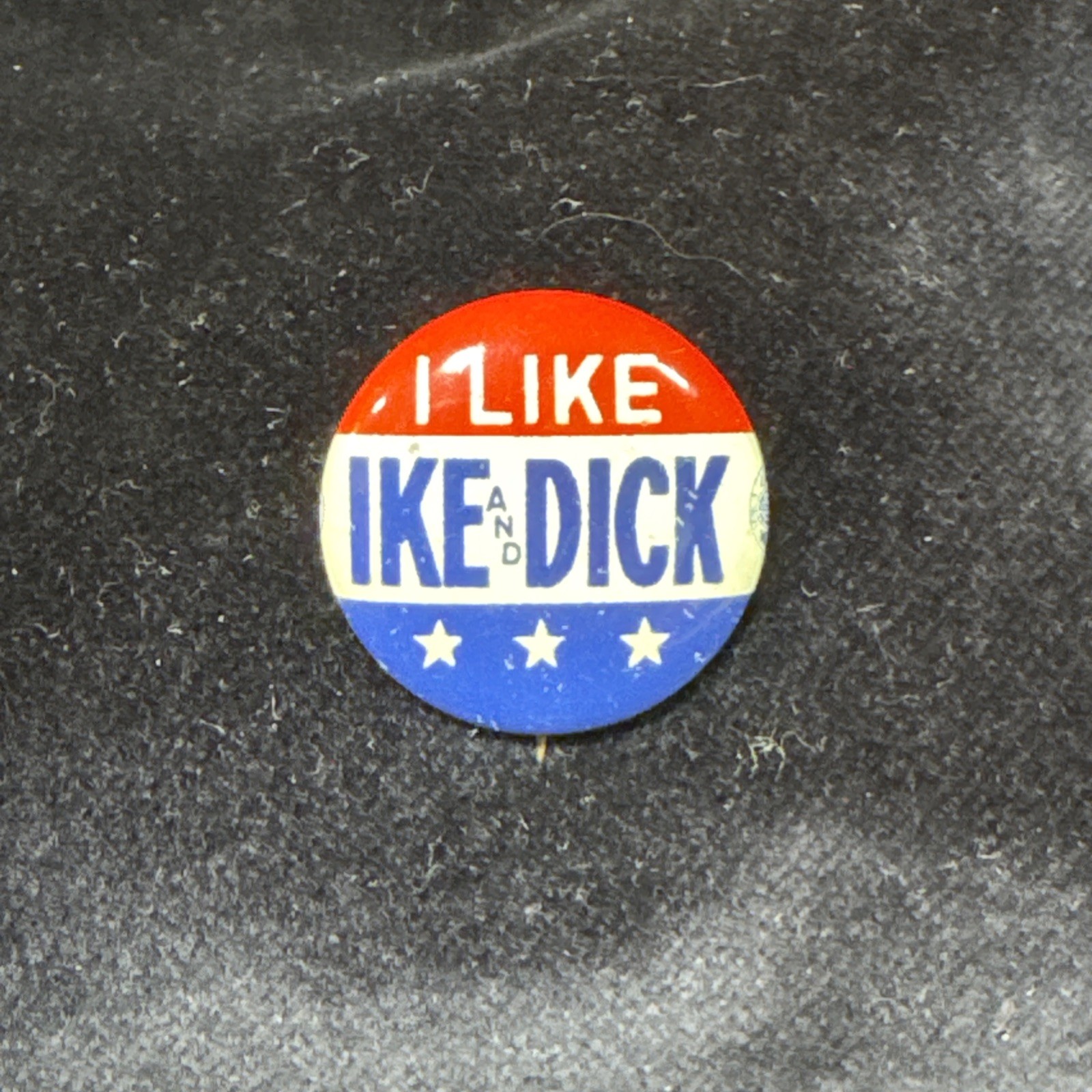 1952/1956 Eisenhower Nixon Presidential Campaign Button “I Like Ike & Dick”