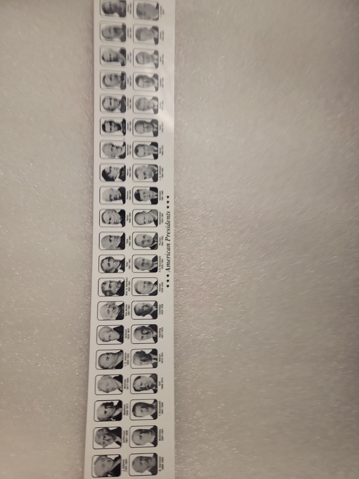 12 Inch Plastic Ruler U.S. Presidents. And CAPITALS Riverside California