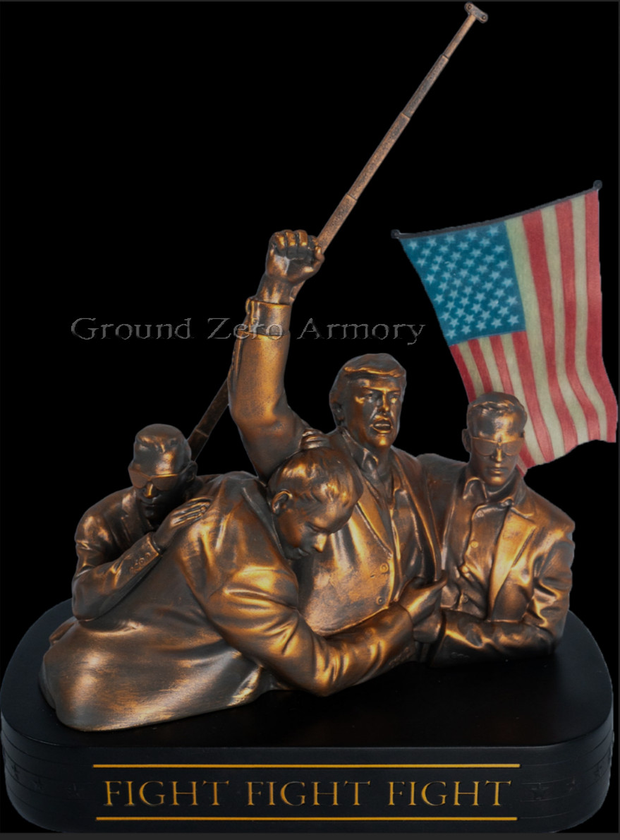 President Donald Trump FIGHT FIGHT FIGHT Mar-A-Largo Statue MAGA Patriot USA #47