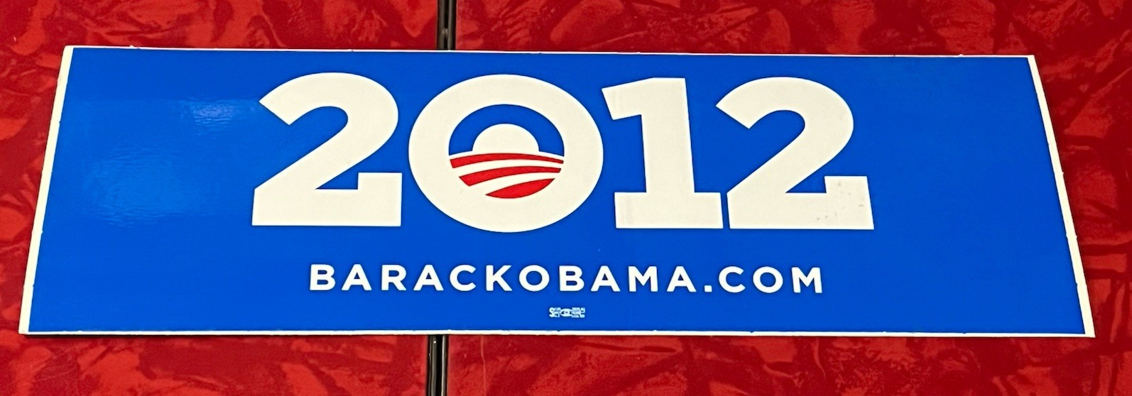 2012 BARACK OBAMA for PRESIDENT unused 9″ x 3″ BUMPER STICKER