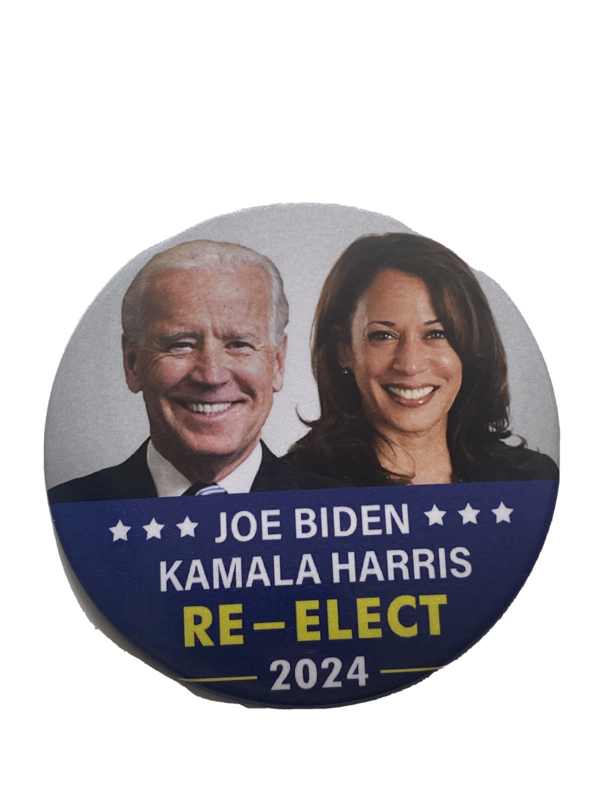 2024 Re-Elect President Joe Biden & Vice President Kamala Harris 3″ Button Pin
