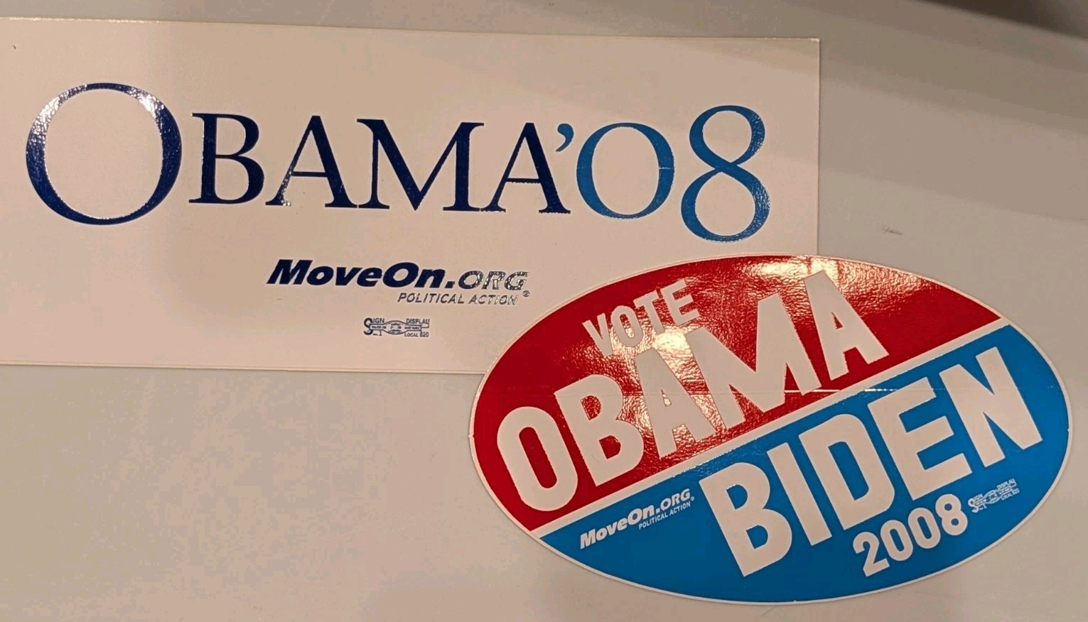 Obama ’08 Move On Bumper Stickers (2 Stickers)