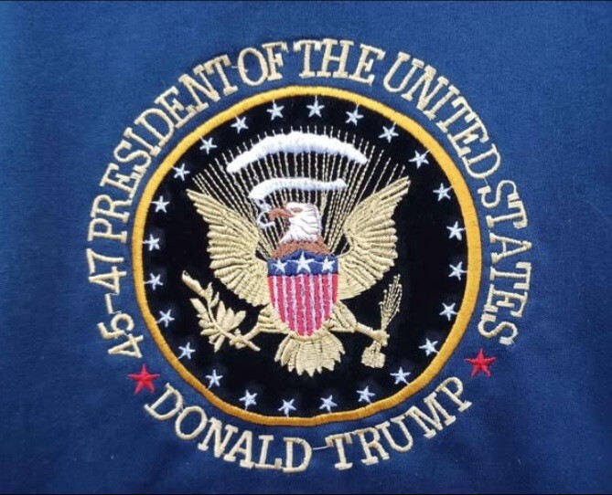 New! Gemrock President Trump M Hoodie embroidered seal