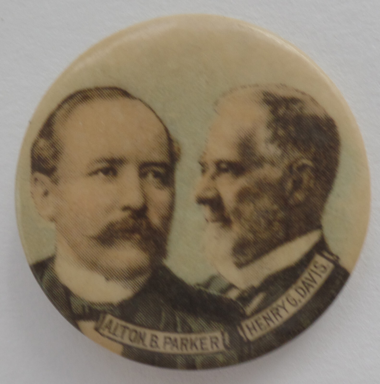 1904 Alton Parker Henry Davis (Older-looking) Jugate Presidential Campaign Pin