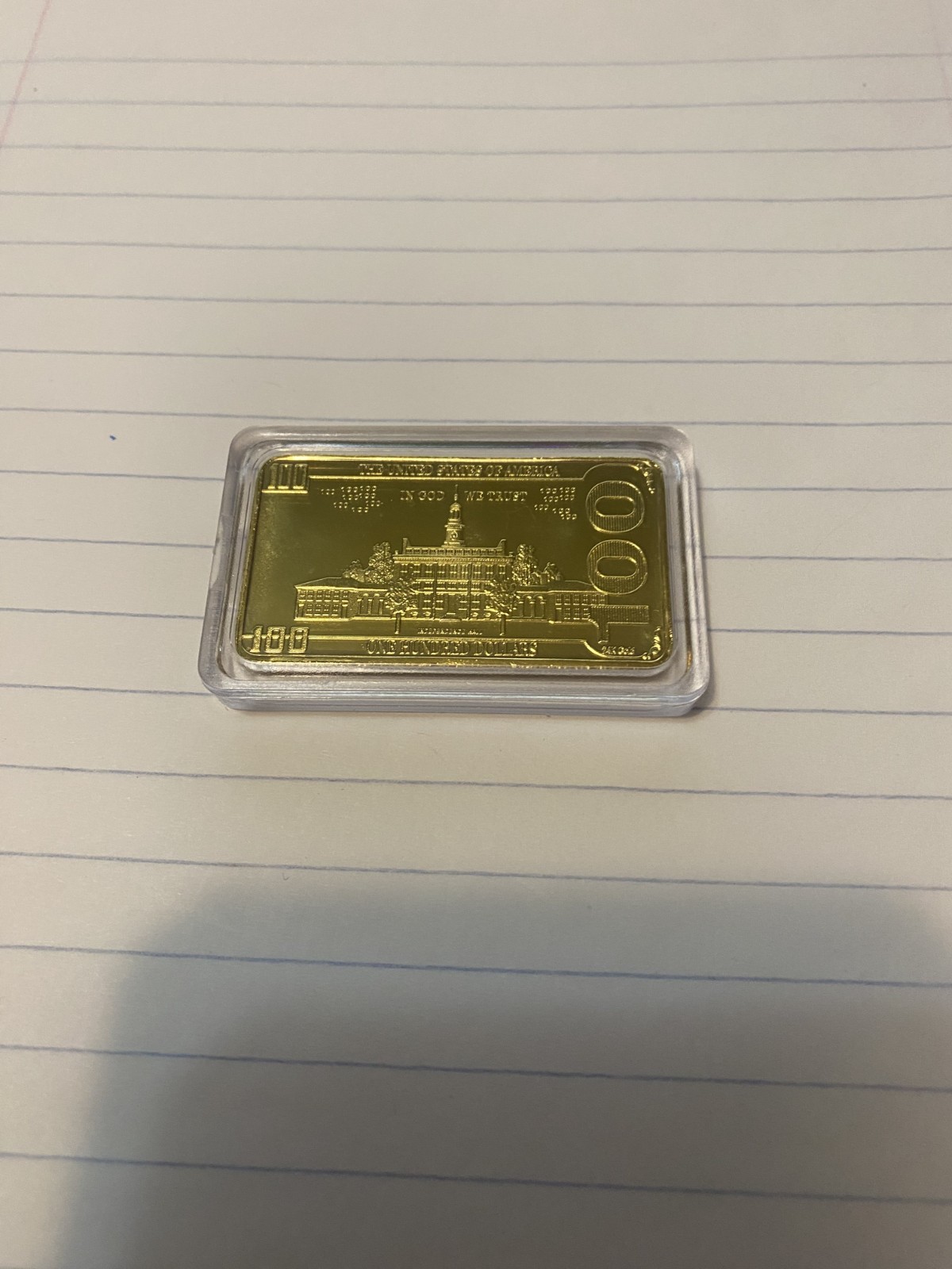 LOT of 3 DONALD TRUMP 24K GOLD PLATED $100 BAR COLLECTABLE – w/ PROTECTIVE CASE