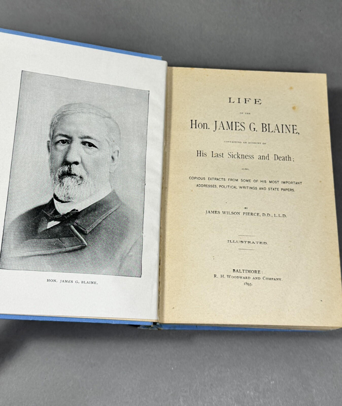 Life of James G. Blaine Presidential Candidate Maine Photograph & Book Lot