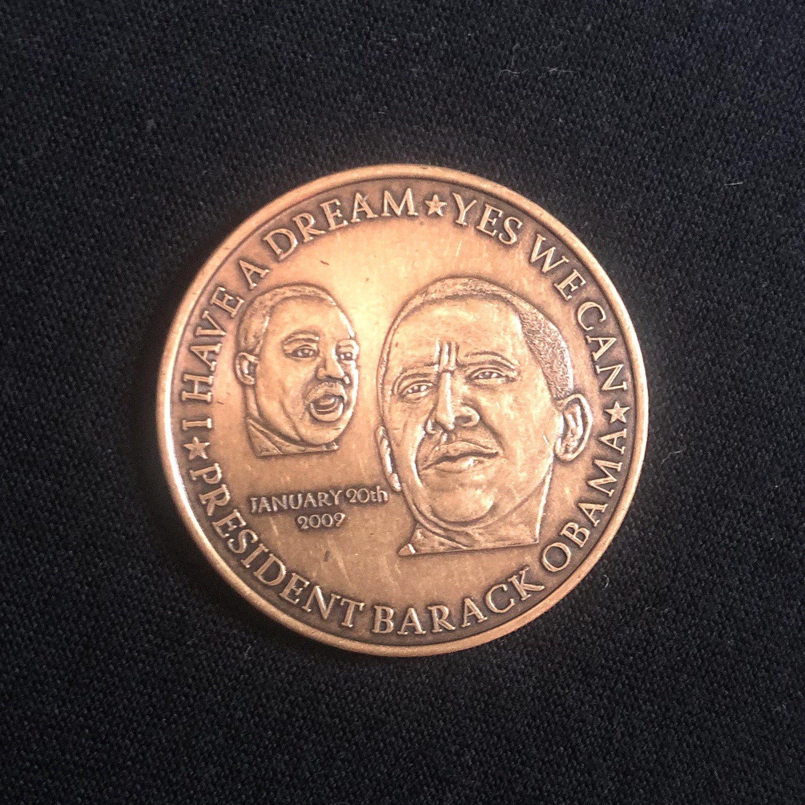 Barack Obama 2009 I Have A Dream Yes We Can Coin..in case