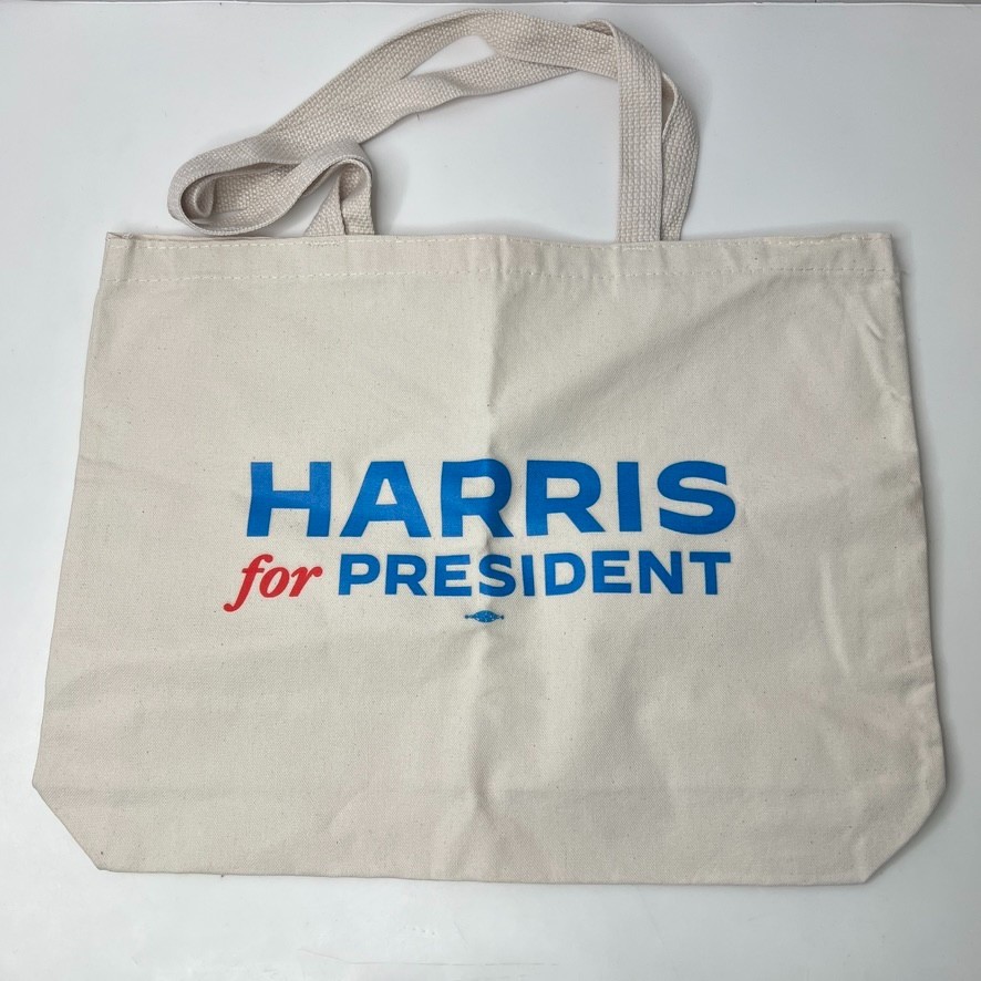 Harris For President Canvas Tote Book Bag Kamala Undated New USA