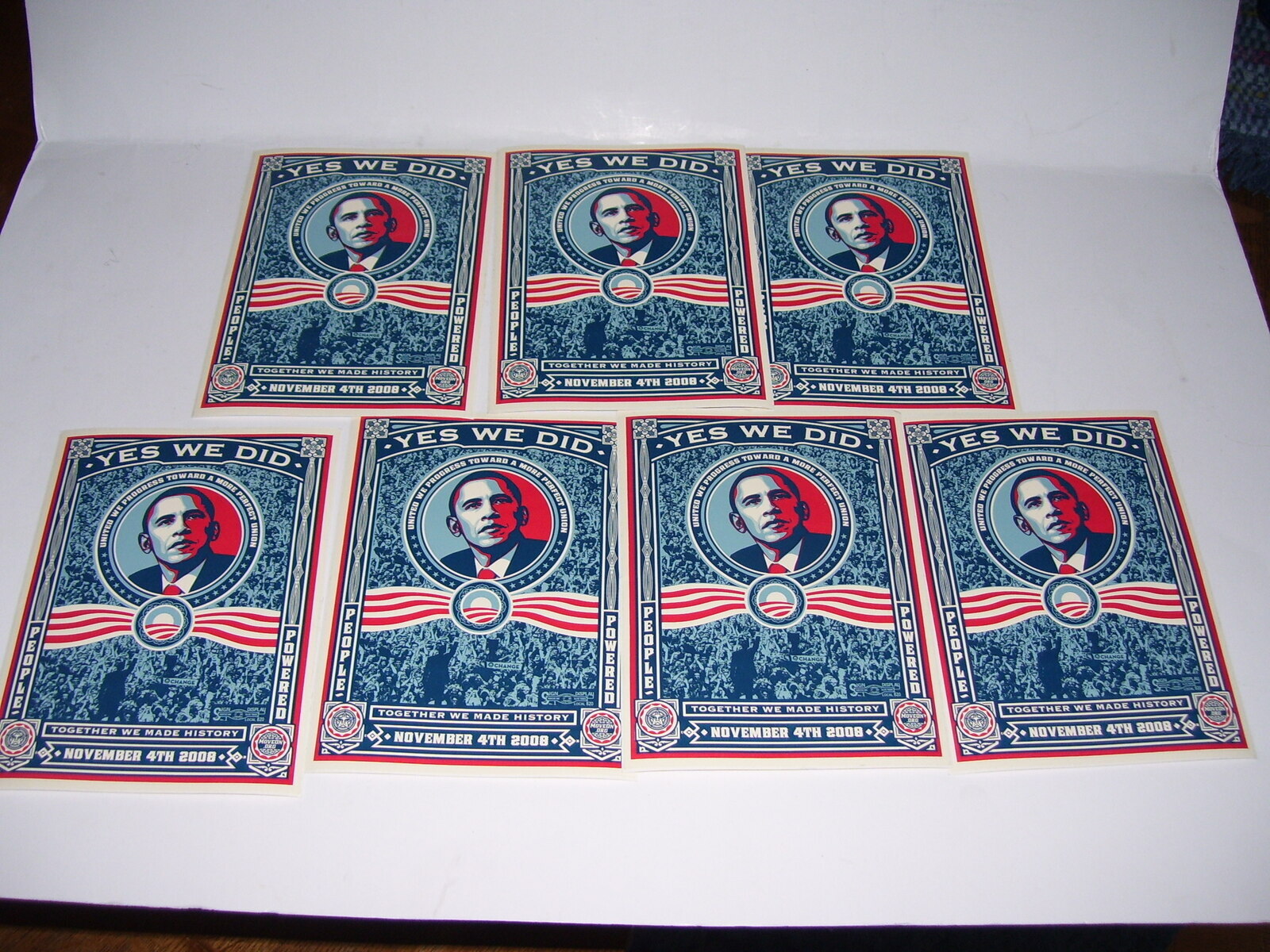 Nw Political President Obama YES WE DID IT 2008 Sticker – Lot of 7