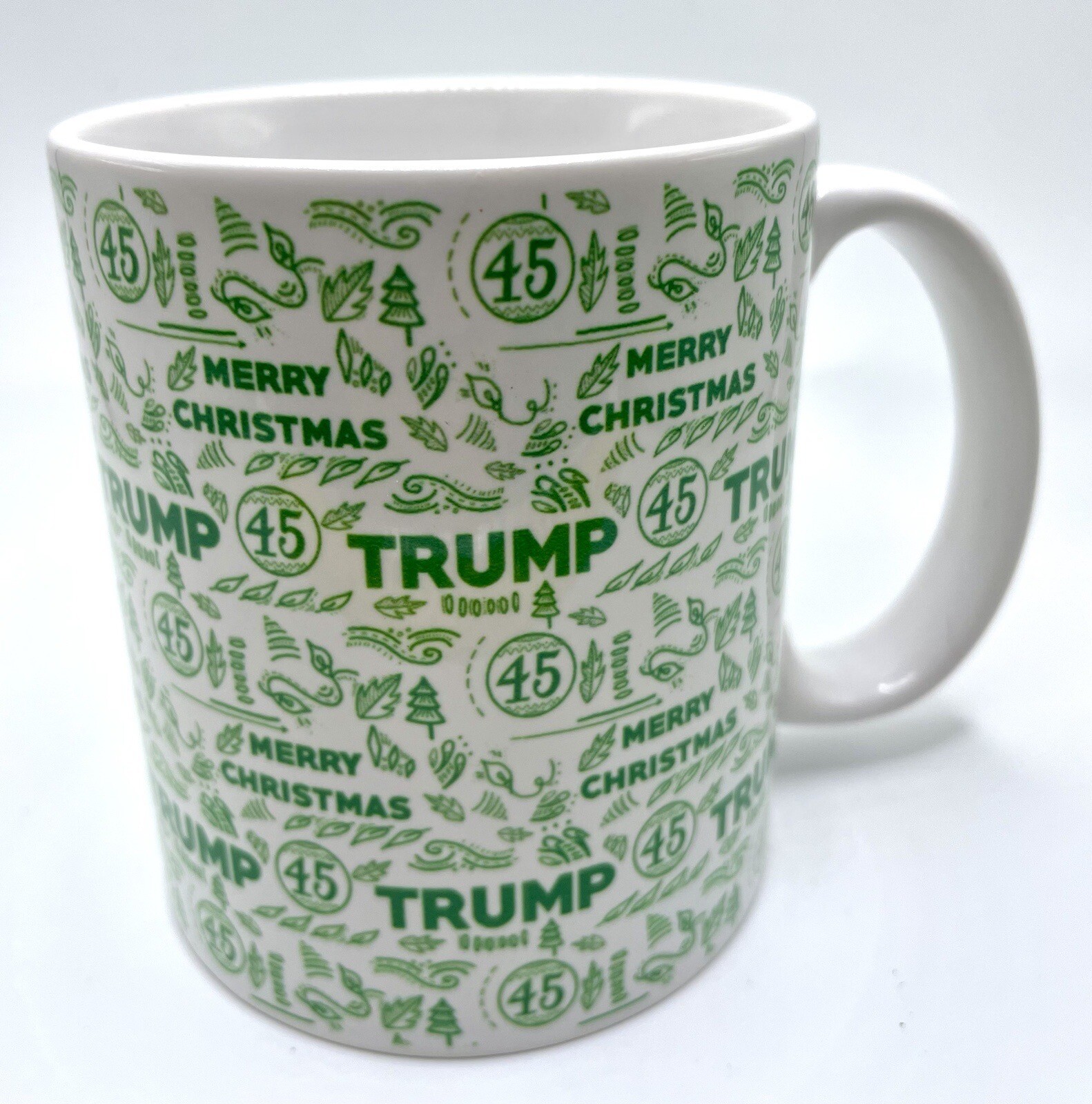 President Donald Trump 45 Merry Christmas Mug Coffee Cup Ceramic 10oz USA