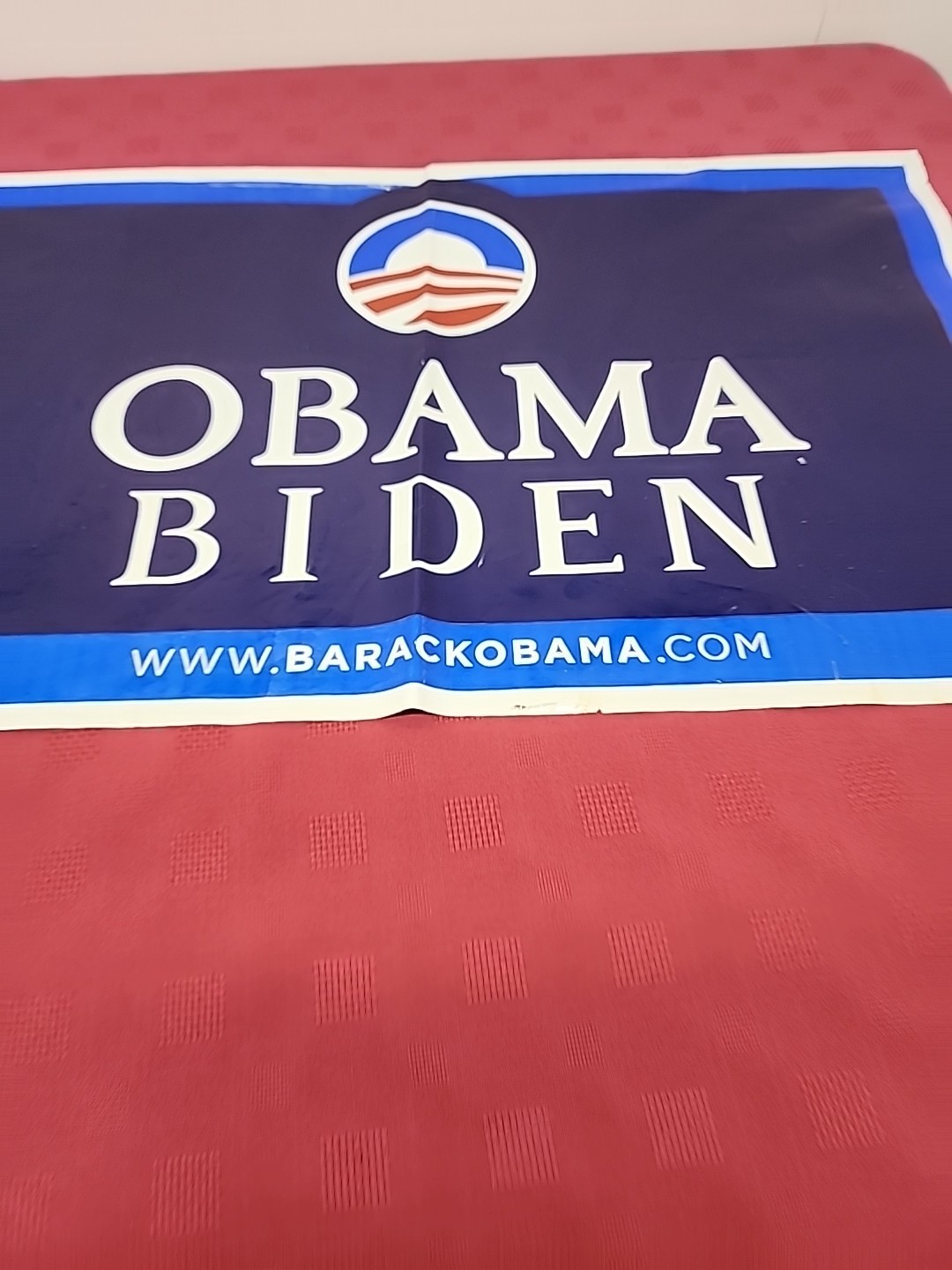 OBAMA/BIDEN Yard Sign 2008 Presidential Election Plastic Poster 2 Sided 26 X 18