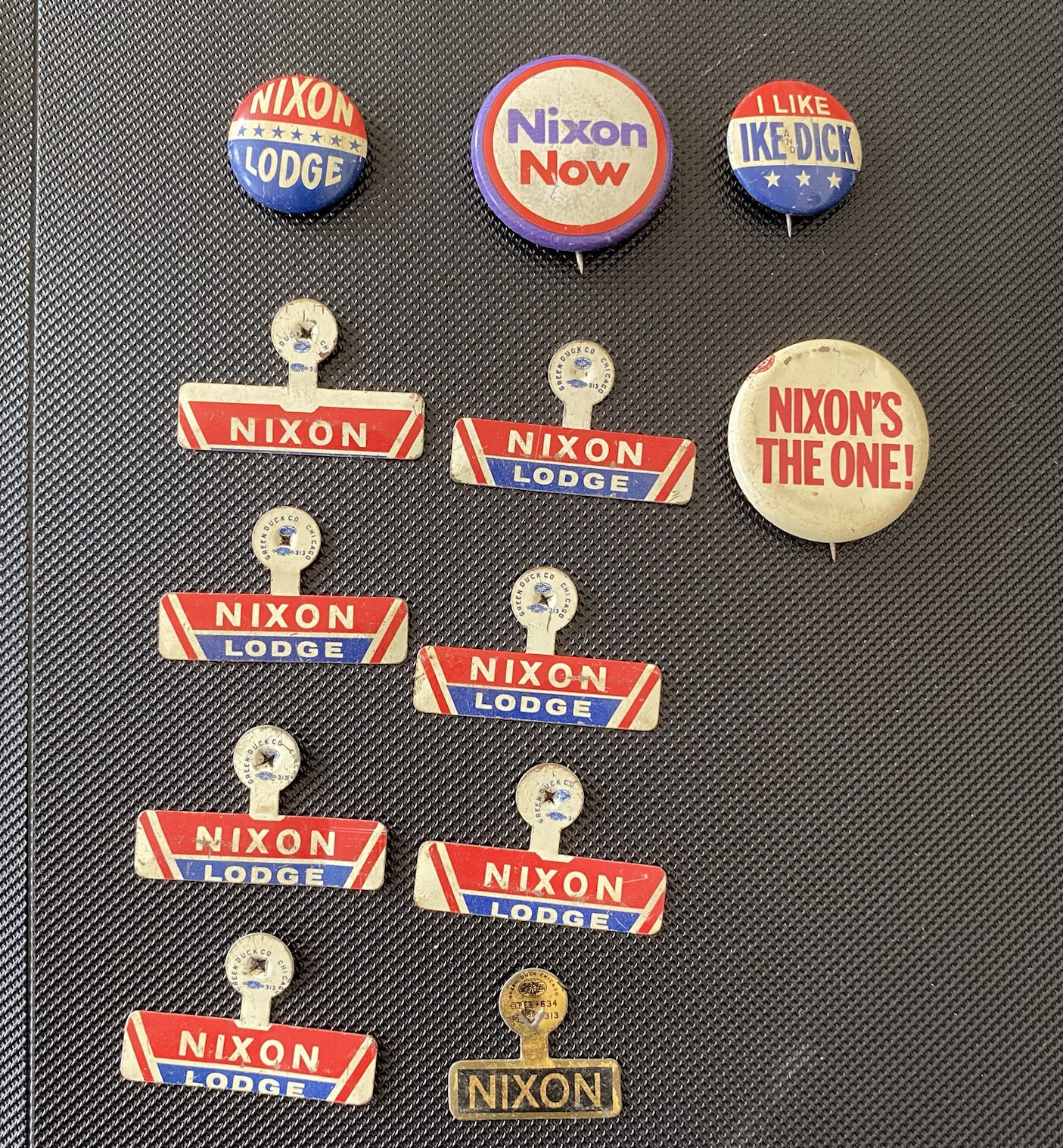 12 1960s Political Campaign Buttons Richard Nixon Lodge Presidential Ike