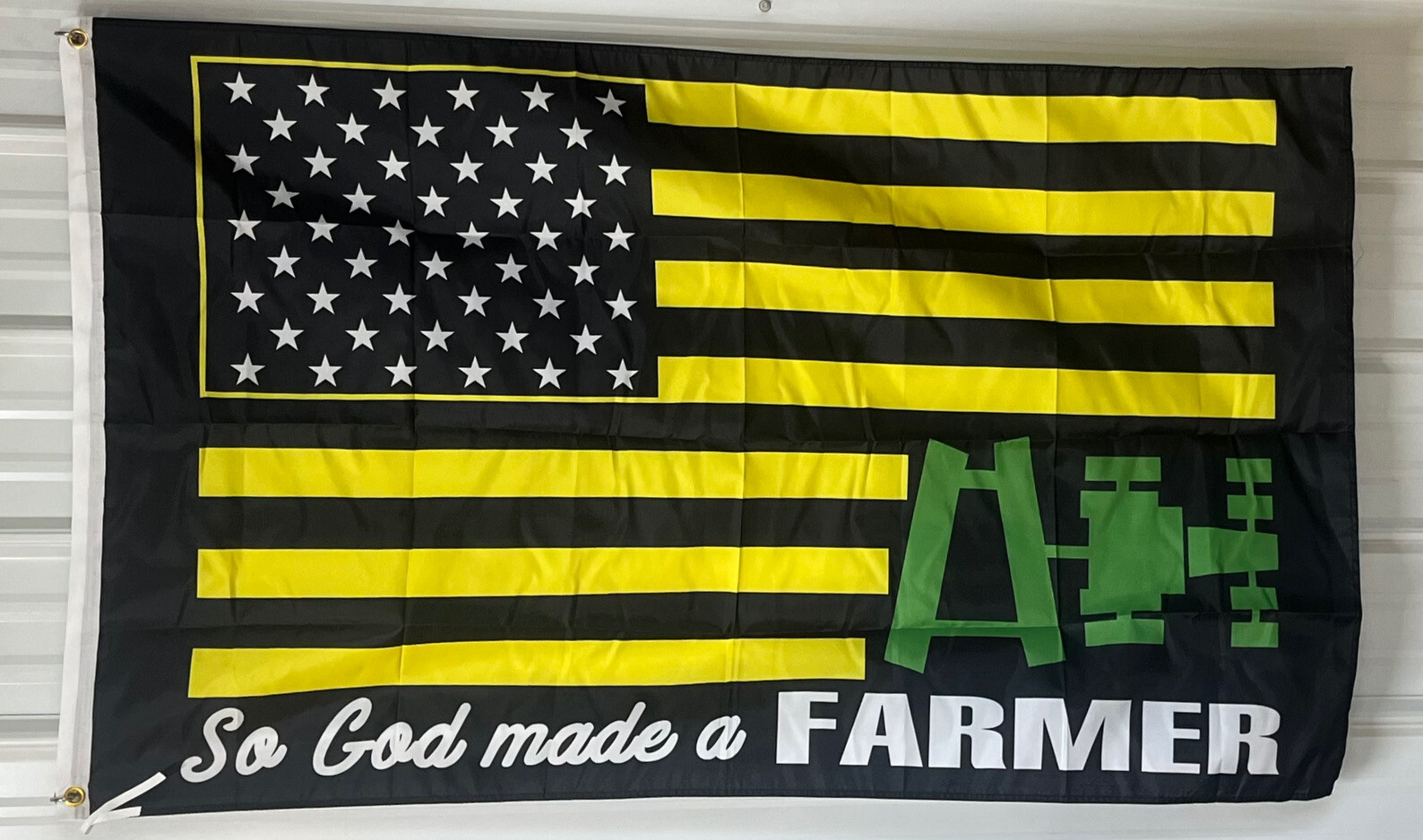 Farmers Flag FREE USA SHIP God Made A Farmer Farming America Beer USA Sign 3×5′