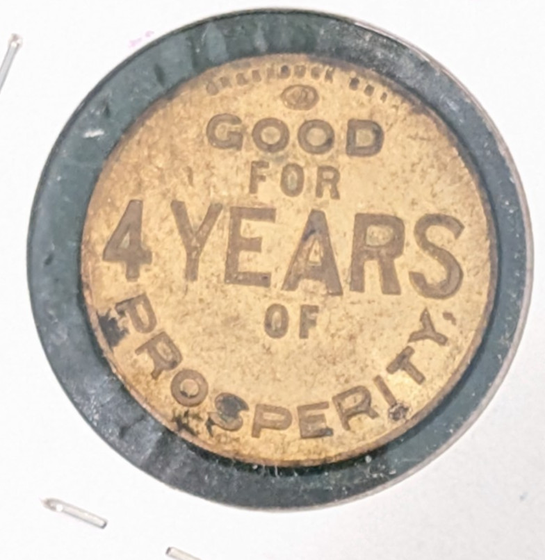 1928 HOOVER LUCKY POCKET PIECE – GOOD FOR 4 YEARS OF PROSPERITY TOKEN – NICE