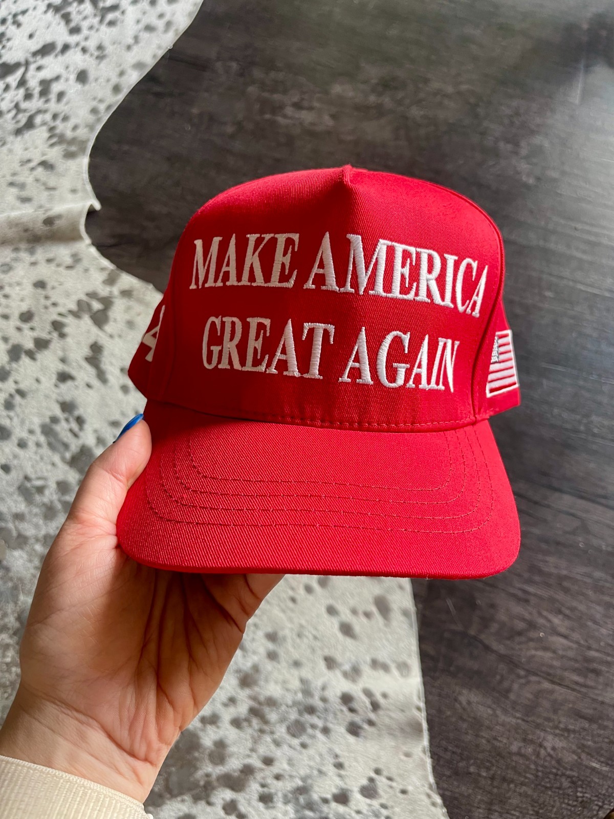 Official Trump Store 45-47 MAGA Hat Red NWOT