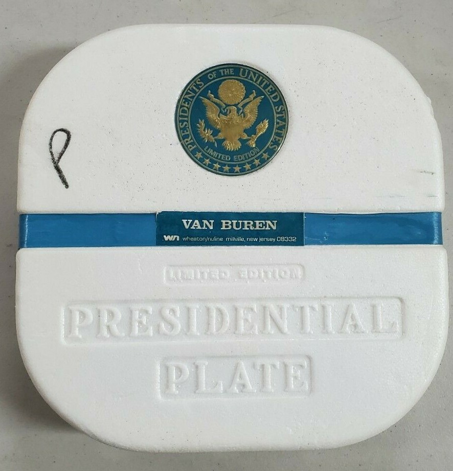Wheaton Nuline Millville New Jersey Presidential Martin Van Buren Blue Plate