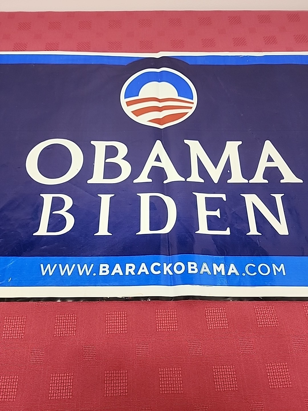 OBAMA/BIDEN Yard Sign 2008 Presidential Election Plastic Poster 2 Sided 26 X 18