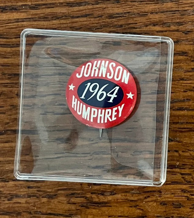 1964 Johnson Humphrey Campaign Button Pin 1.25″ Vintage Political