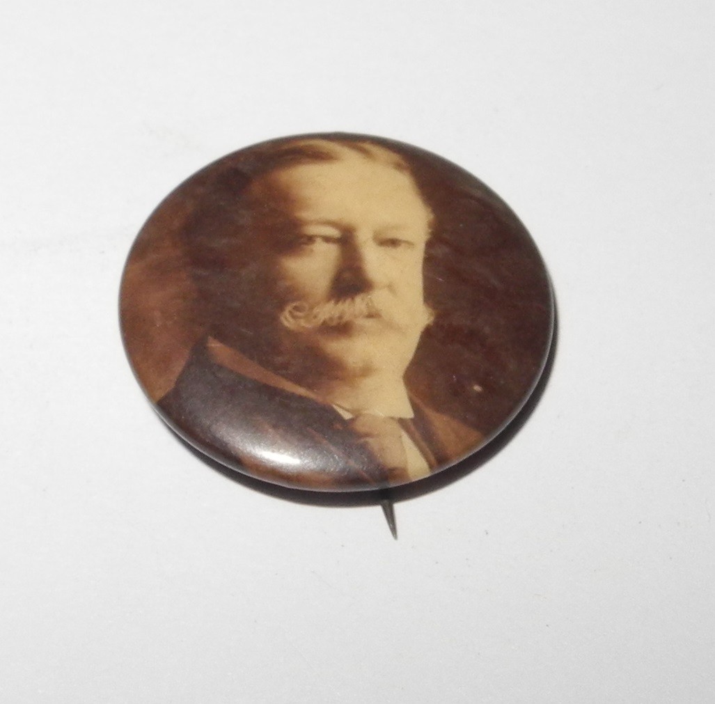 1908 William Howard Taft Political Campaign President Election Button 7/8″ Pin