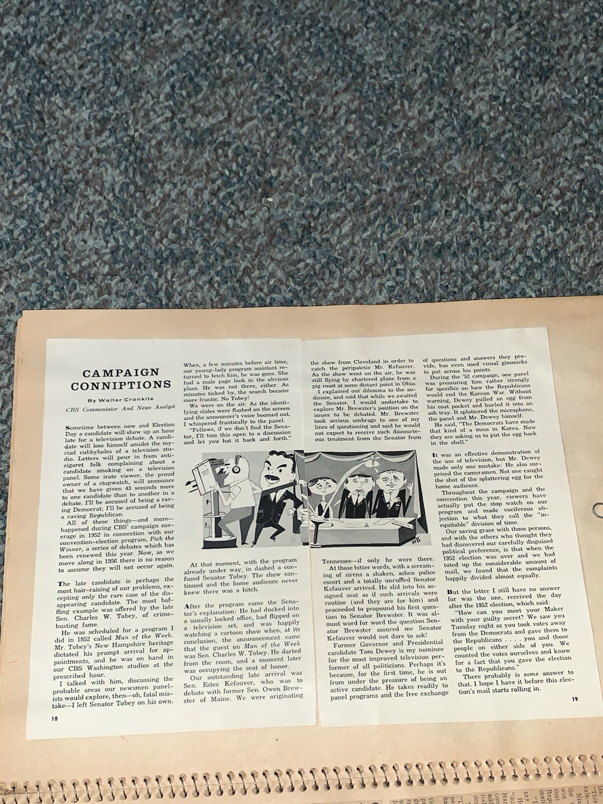 1956 President Eisenhower And GOP Convention Book With 53 Pages,w/Nebraska Ties!