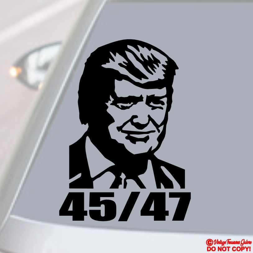 PRESIDENT DONALD J. TRUMP 45/47 Vinyl Decal Sticker Car 2024 YOU MISSED! FIGHT!