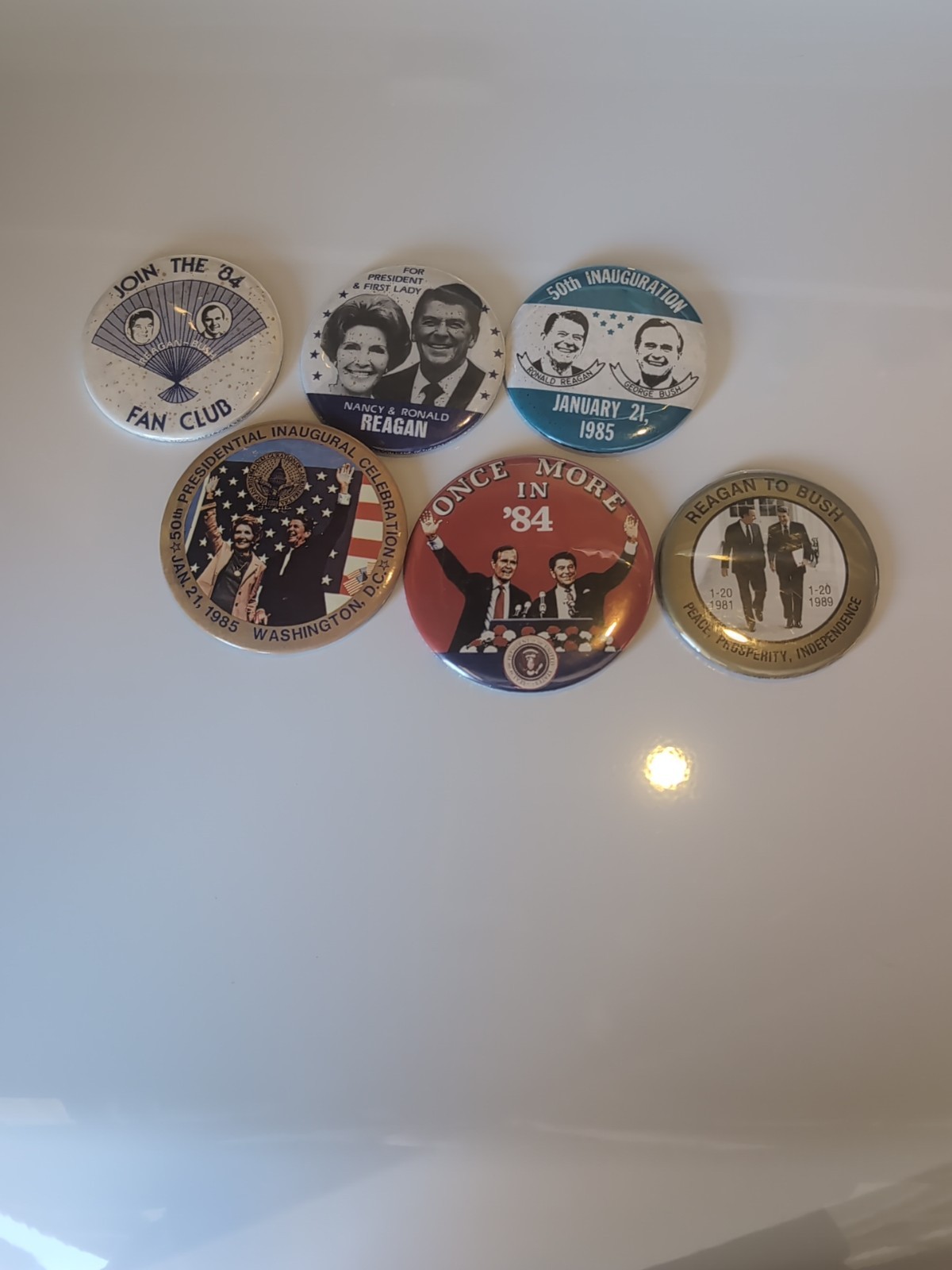 Campaign Buttons Lot of 6 President Ronald Reagan 1968 1980 1984 Inauguration_4