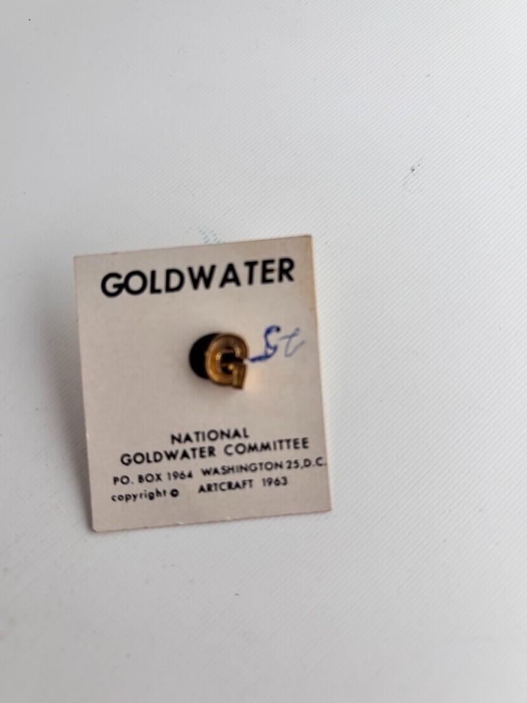 *rare!* 1964 Barry Goldwater for President G Lapel Pin Republican Collectible