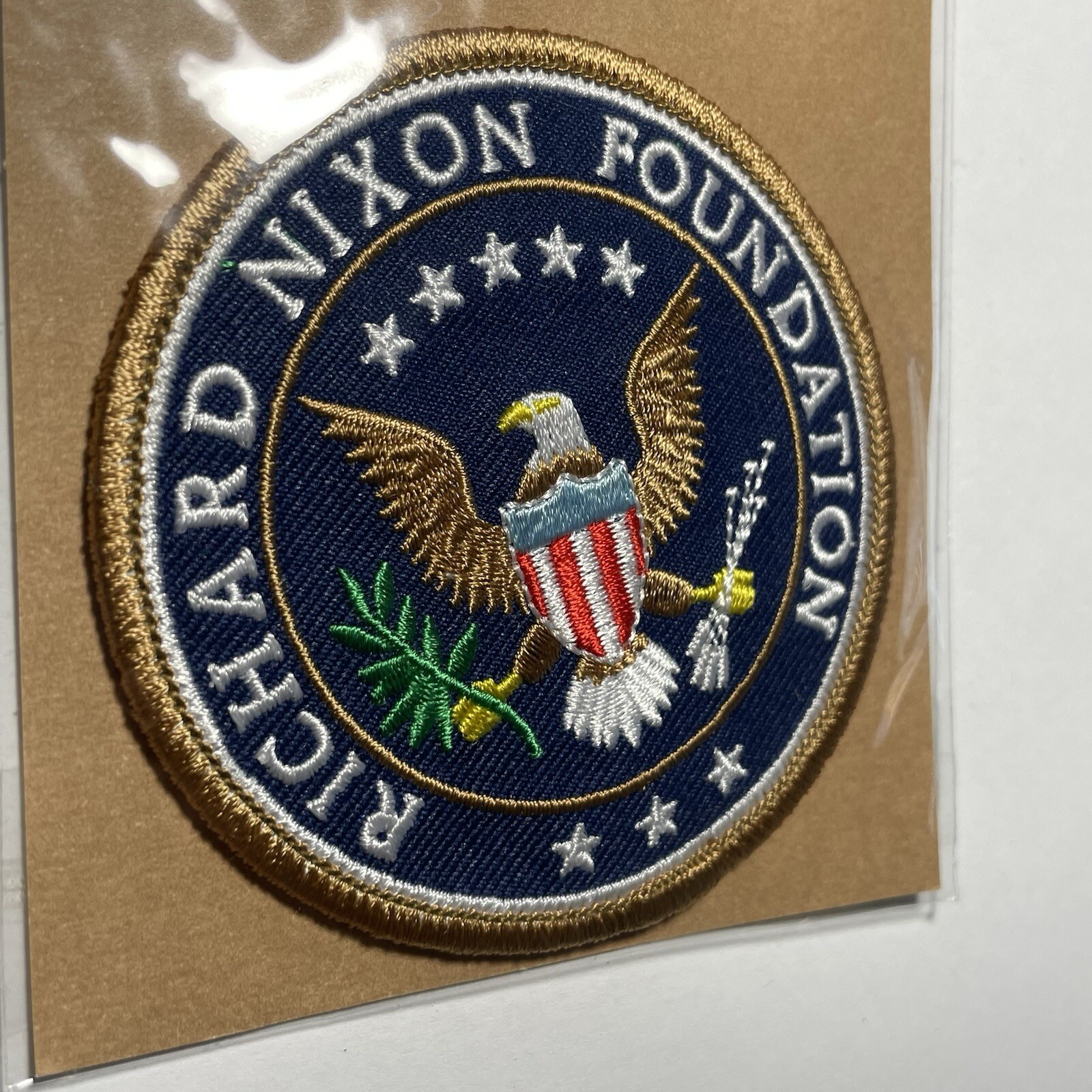 Rare Richard Nixon Foundation Patch Embroidered Collectible Presidential Seal