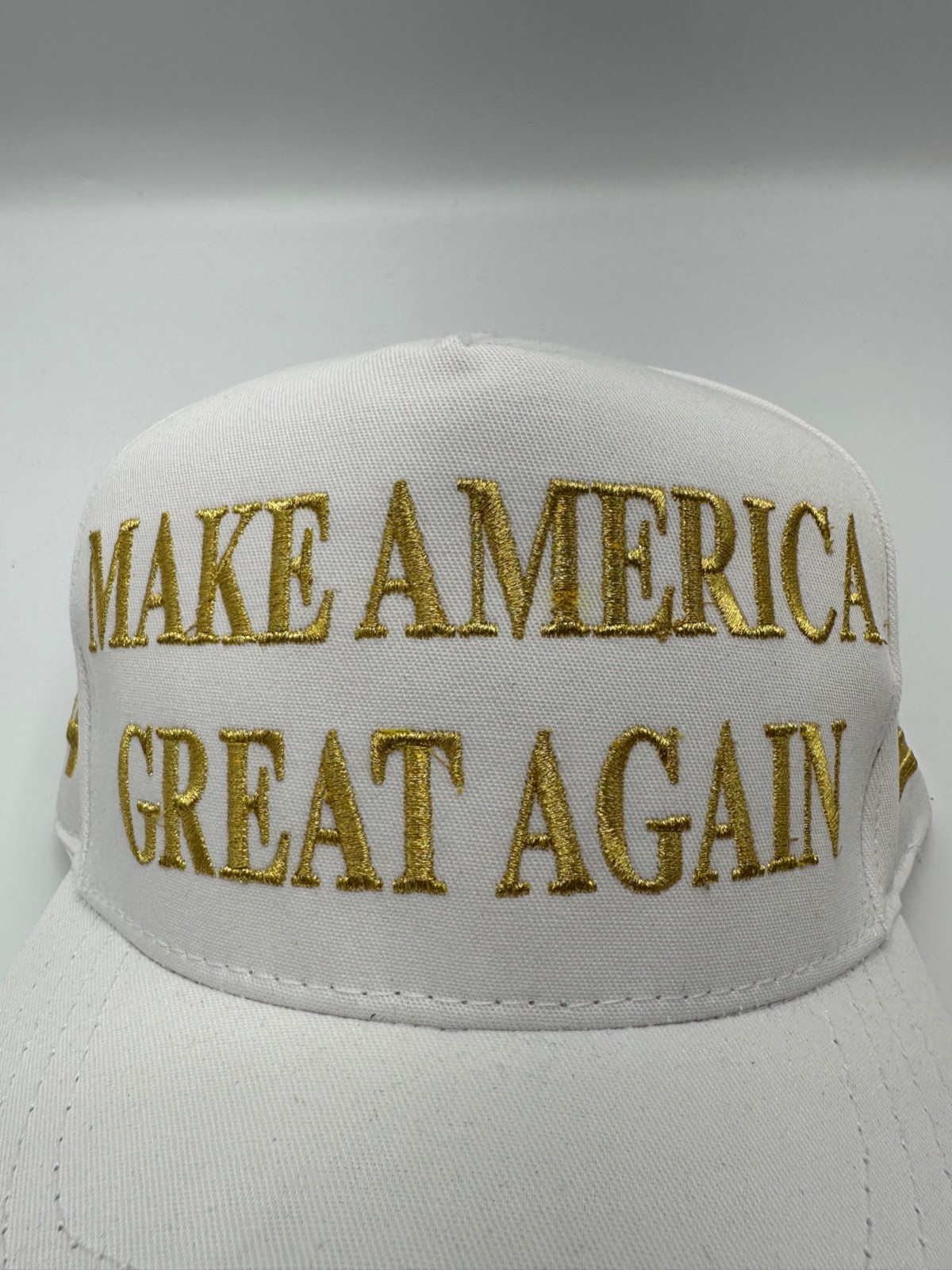 Official Make America Great Again Trump Cali Fame 45-47 White Snapback Hat Cap
