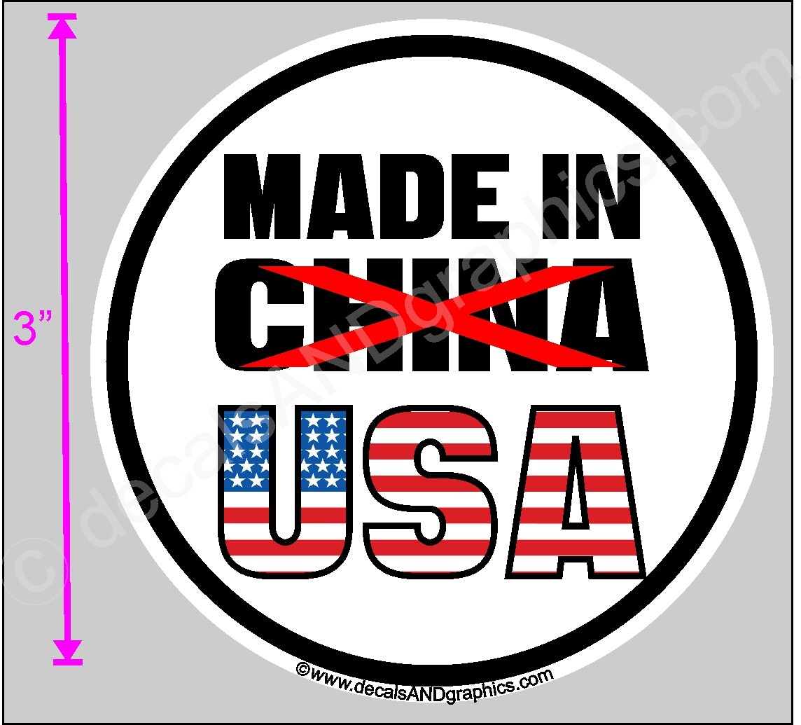 TRUMP 2020 DECAL MADE IN USA NOT CHINA STICKER MAGA AMERICA FIRST