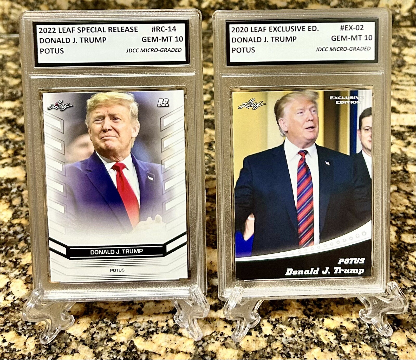 Graded Gem-Mt 10 DONALD TRUMP 2020/22 Leaf Exclusive Edition POTUS Rookie Lot