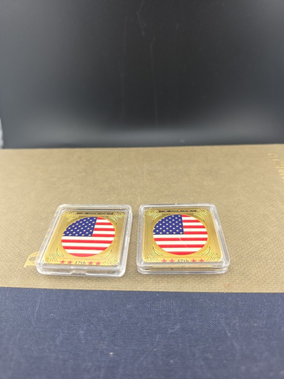 Trump 47th President of Us Commemorative Gold tone Coin