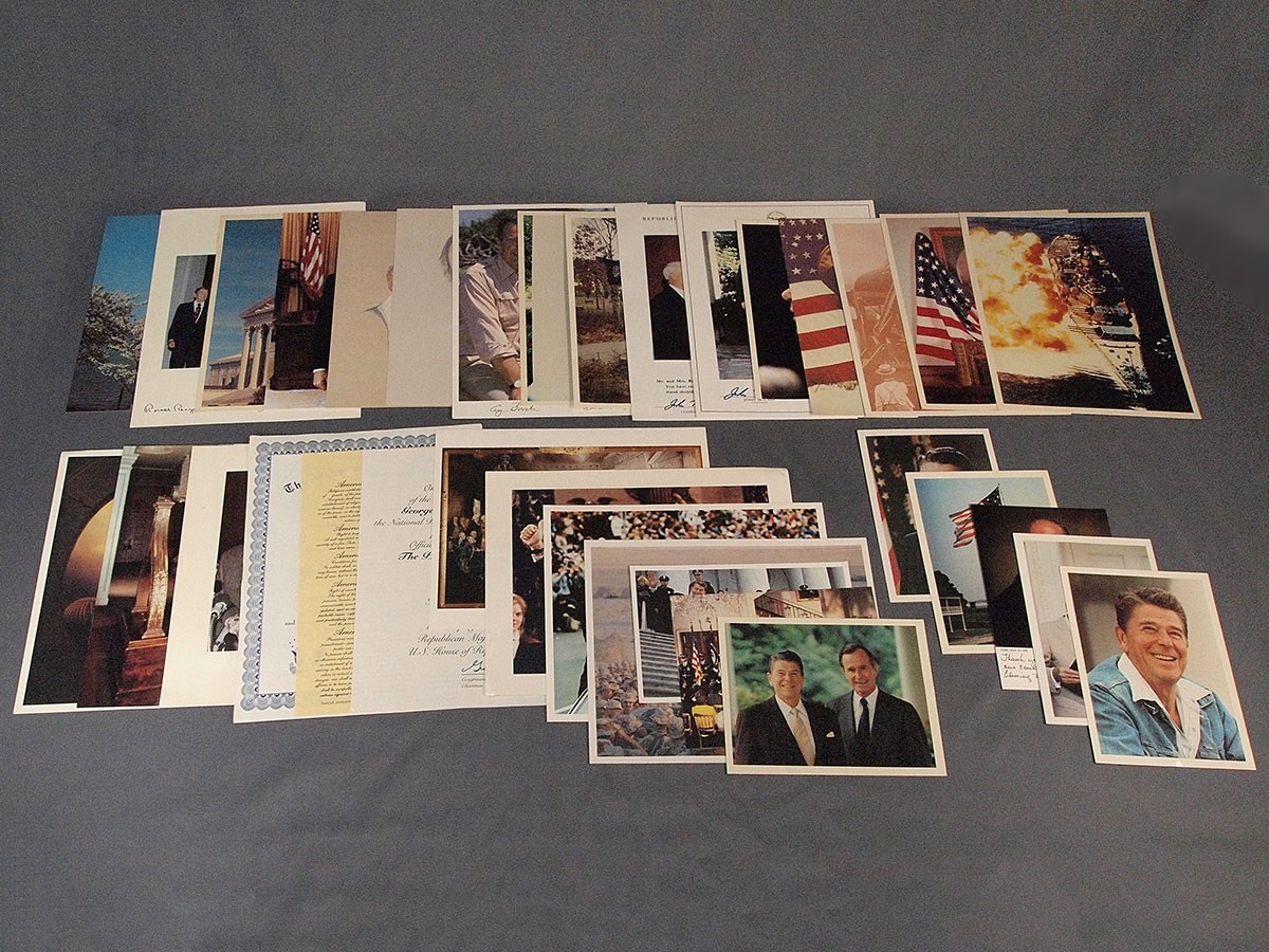 Lot of Presidential Photos Ephemera Reagan Bush 1980s Republican Donor Paperwork