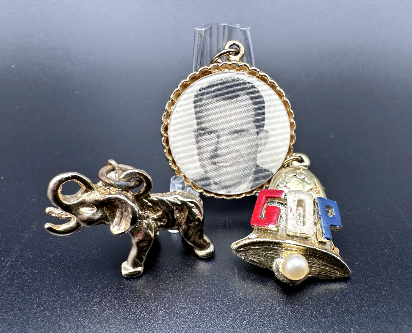 1960’s NIXON LODGE GOP NJ REPUBLICAN PRESIDENTIAL CAMPAIGN CHARMS – 3