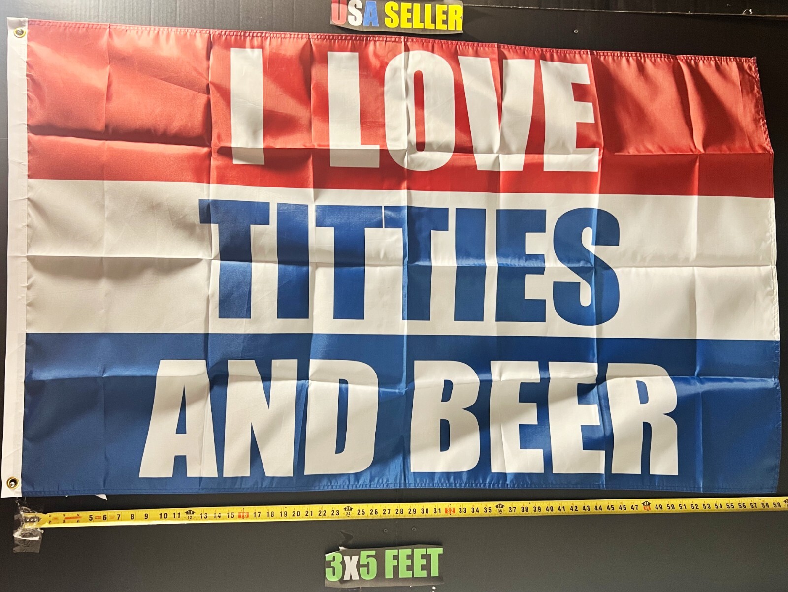 Beer Flag FREE USA SHIP 26 College Party Man Cave Dorm Room USA Banner Sign 3×5′