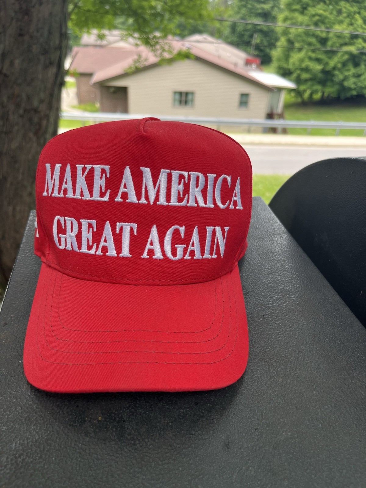 Official Make America Great Again Trump Cali Fame 45-47 Red Snapback Hat Cap
